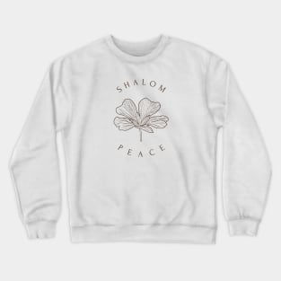 Shalom Peace Floral Design Crewneck Sweatshirt